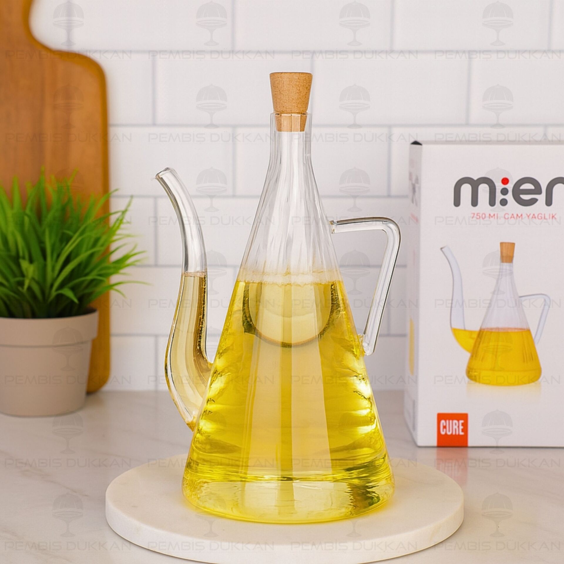 İbrik Çizgili 750ml Yağdanlık (1s29)