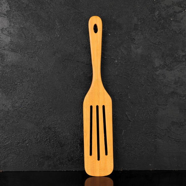 Bambu Delikli Uzun Spatula (7b157)