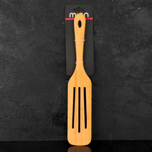 Bambu Delikli Uzun Spatula (7b157)