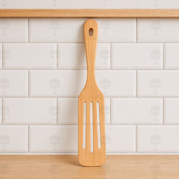 Bambu Delikli Uzun Spatula (7b157)