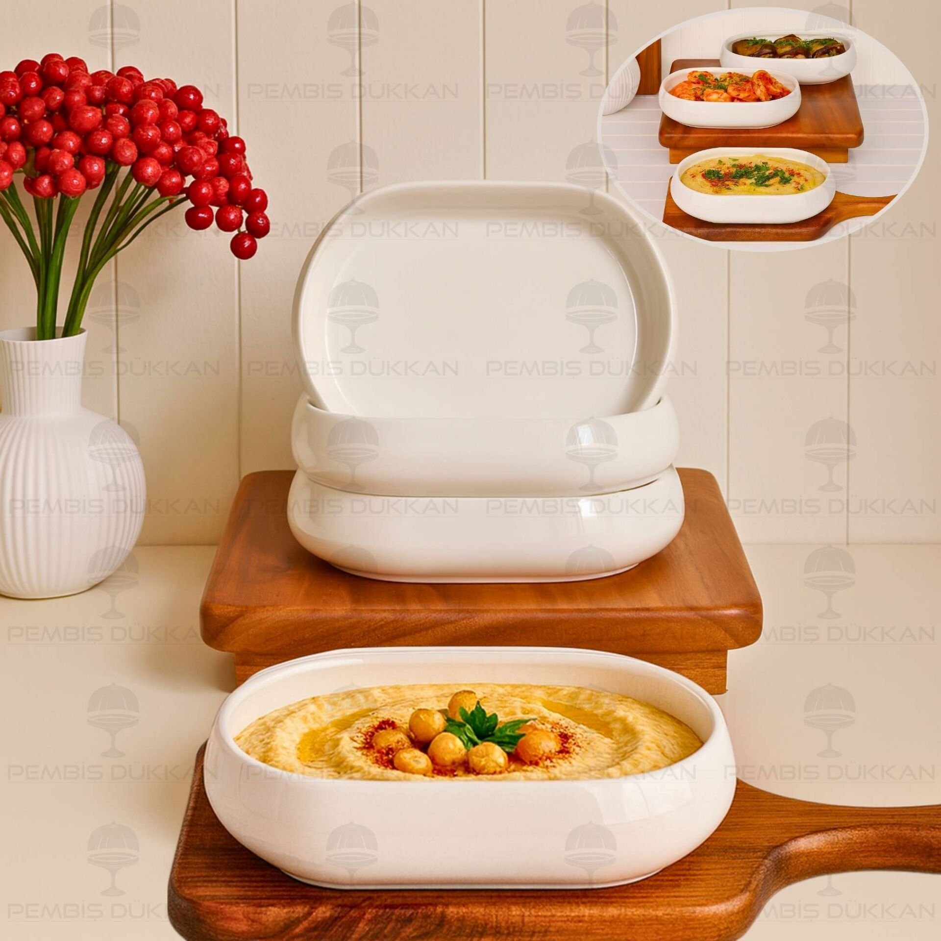 1 Adet Vento Mien Oval Porselen Derin Kahvaltılık & Meze Kase (25070)