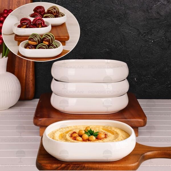 1 Adet Vento Mien Oval Porselen Derin Kahvaltılık & Meze Kase (25070)
