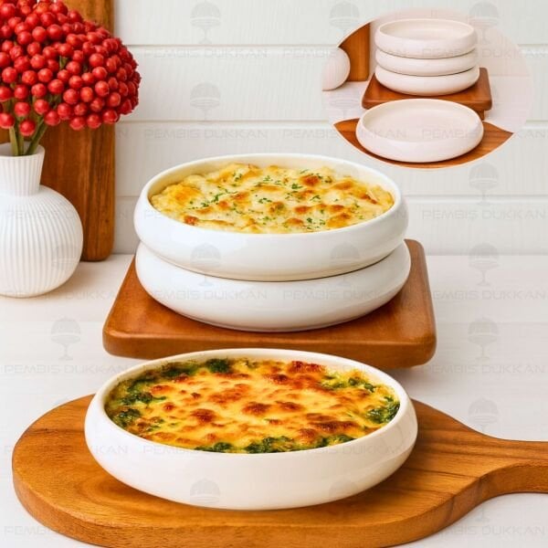 1 Adet Vento Mien 21.5cm Porselen Masa Ortası Salata & Meze Servis (25065)