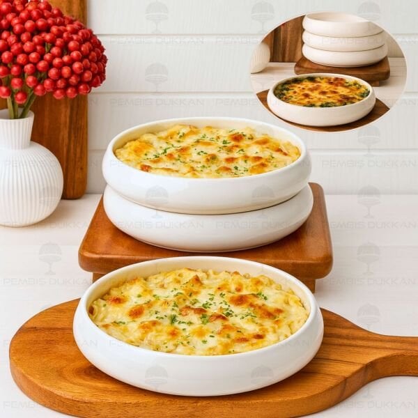 1 Adet Vento Mien 21.5cm Porselen Masa Ortası Salata & Meze Servis (25065)