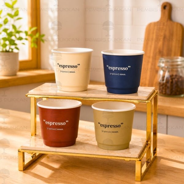 4lü Mona Porselen Espresso Bardağı (5K03)