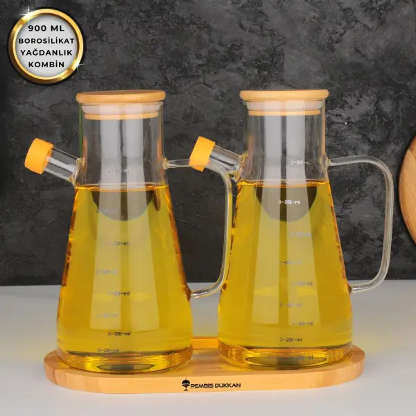 Bambu Altlıklı, 2li Serenit Bambu Yağdanlık Set (1113 + 75652)