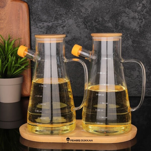 Bambu Altlıklı, 2li Serenit Bambu Yağdanlık Set (1113 + 75652)