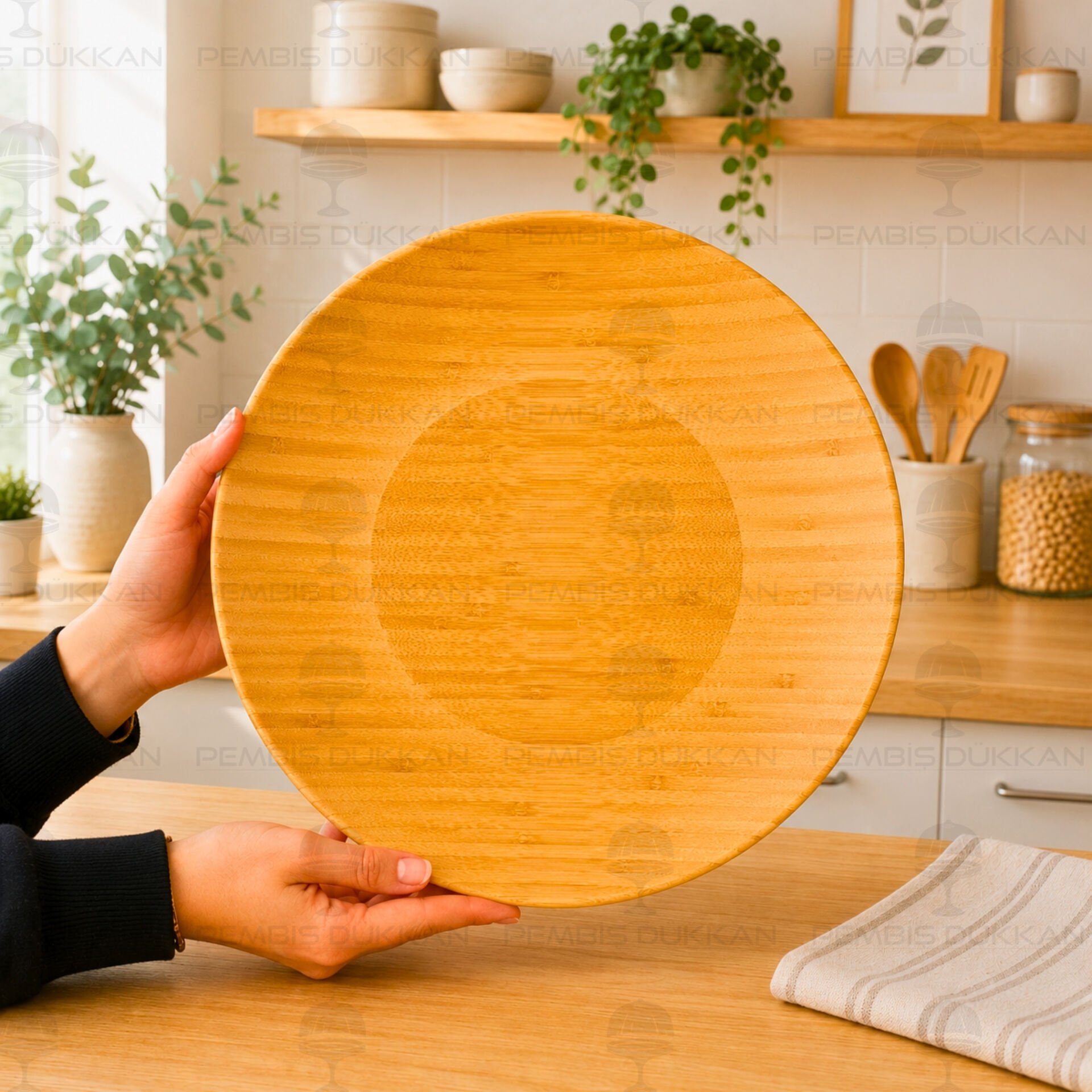 Bambu 26.8cm Sunum Servis Tabak (7b218)