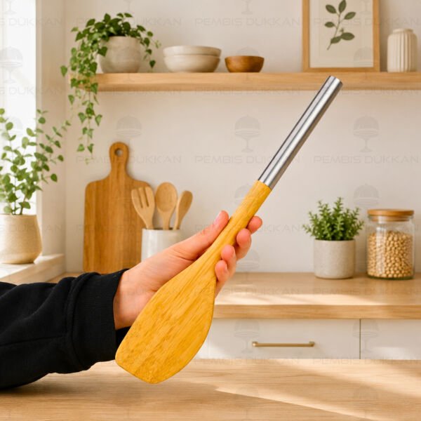 Bambu Metal Saplı Yan Spatula (7b189)