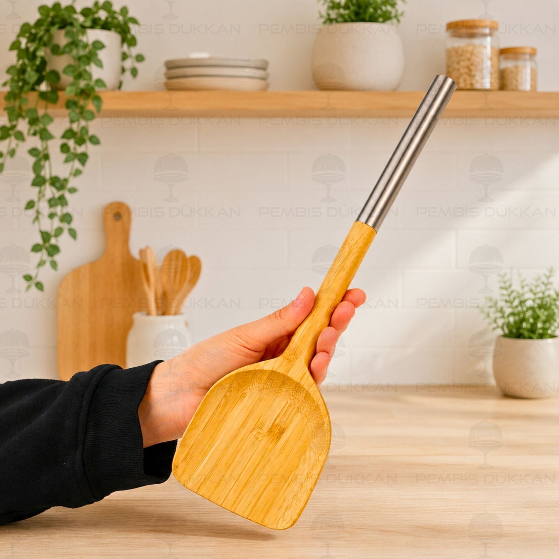 Bambu Metal Saplı Derin Spatula (7b191)