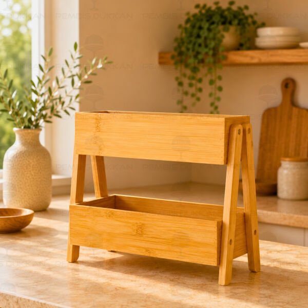 Bambu 2 Katlı Baharat Standı (7b52)