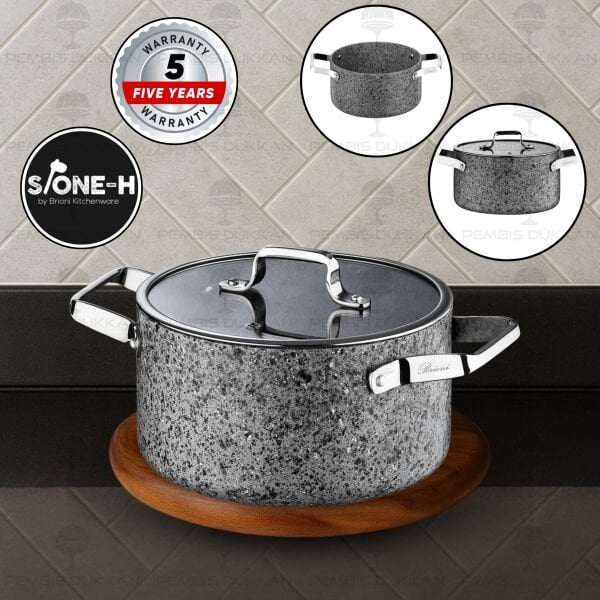 Brioni Stone- Age 26 Cm Derin Tencere