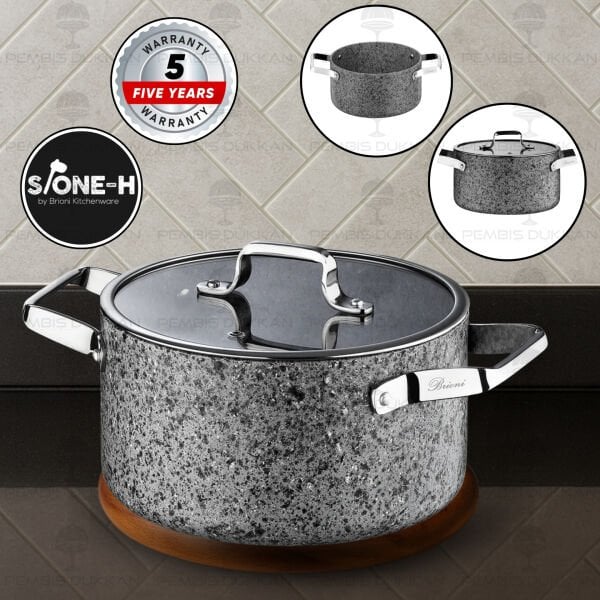 Brioni Stone- Age 30 Cm Derin Tencere