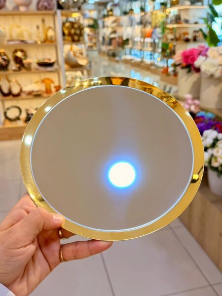 Tiamo 22cm Kahve Sunum Tepsisi Gold