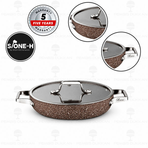 Brioni Stone-Age Terra 24 Cm Kapaklı Sahan