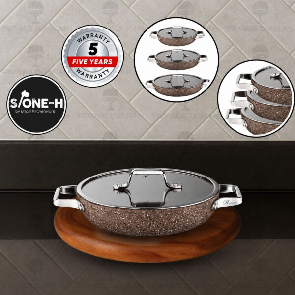 Brioni Stone-Age Terra 24 Cm Kapaklı Sahan