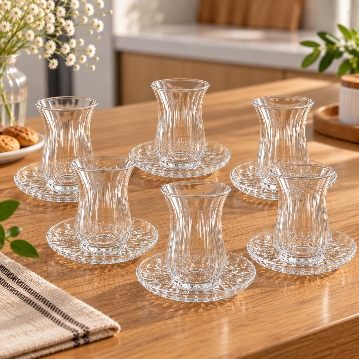 Echo Cam 6 Kişilik 12 Parça Çay Set