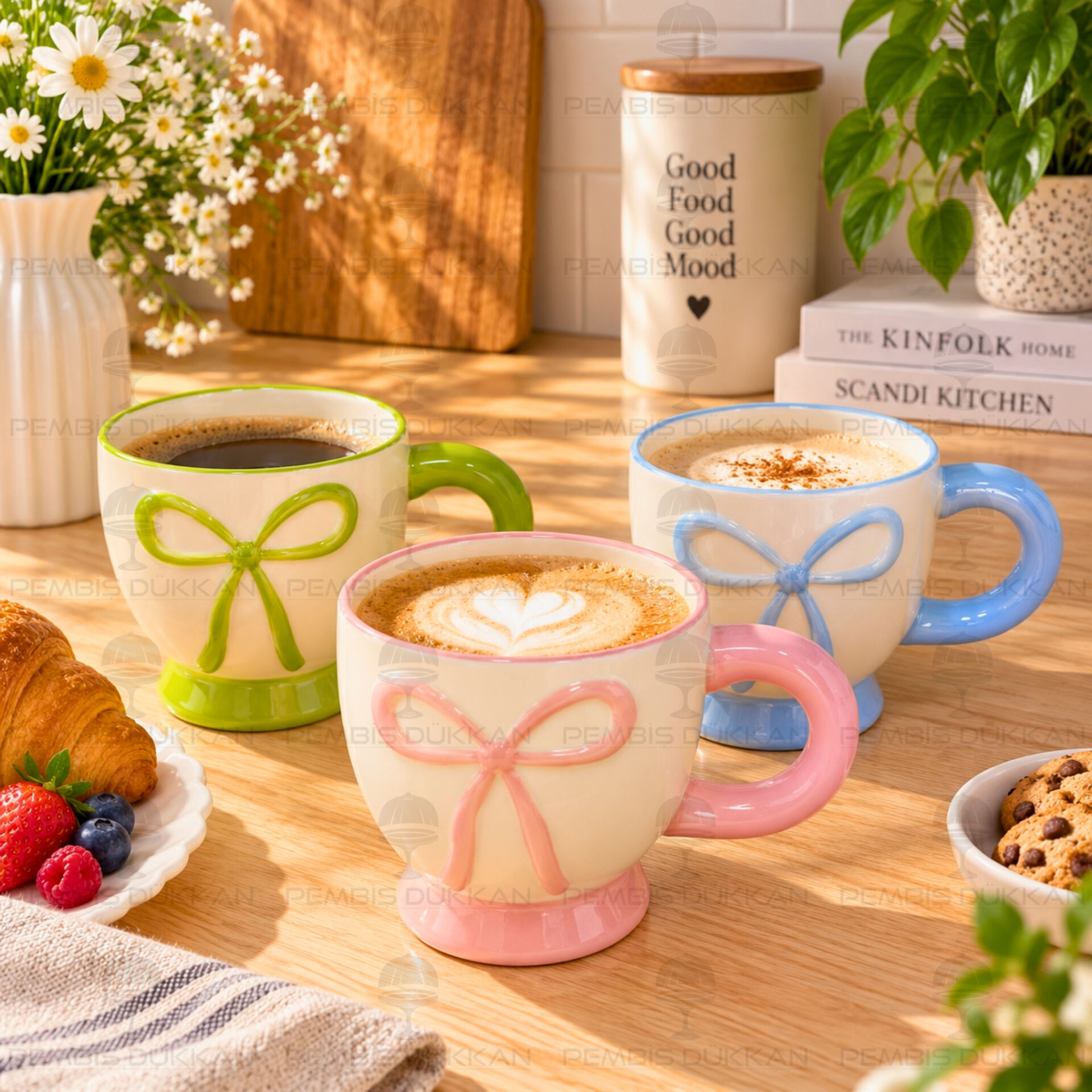 1 Adet Perle 400ml Lüsterli Seramik Kupa (0111) (Renk Seçiniz)