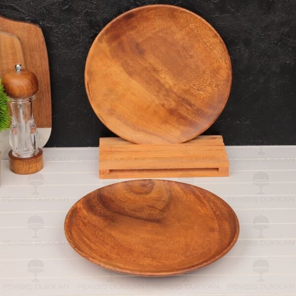 1 Adet Filipin Akasyası Yuvarlak 25cm Kahvaltı & Yemek Servis (Aks102)