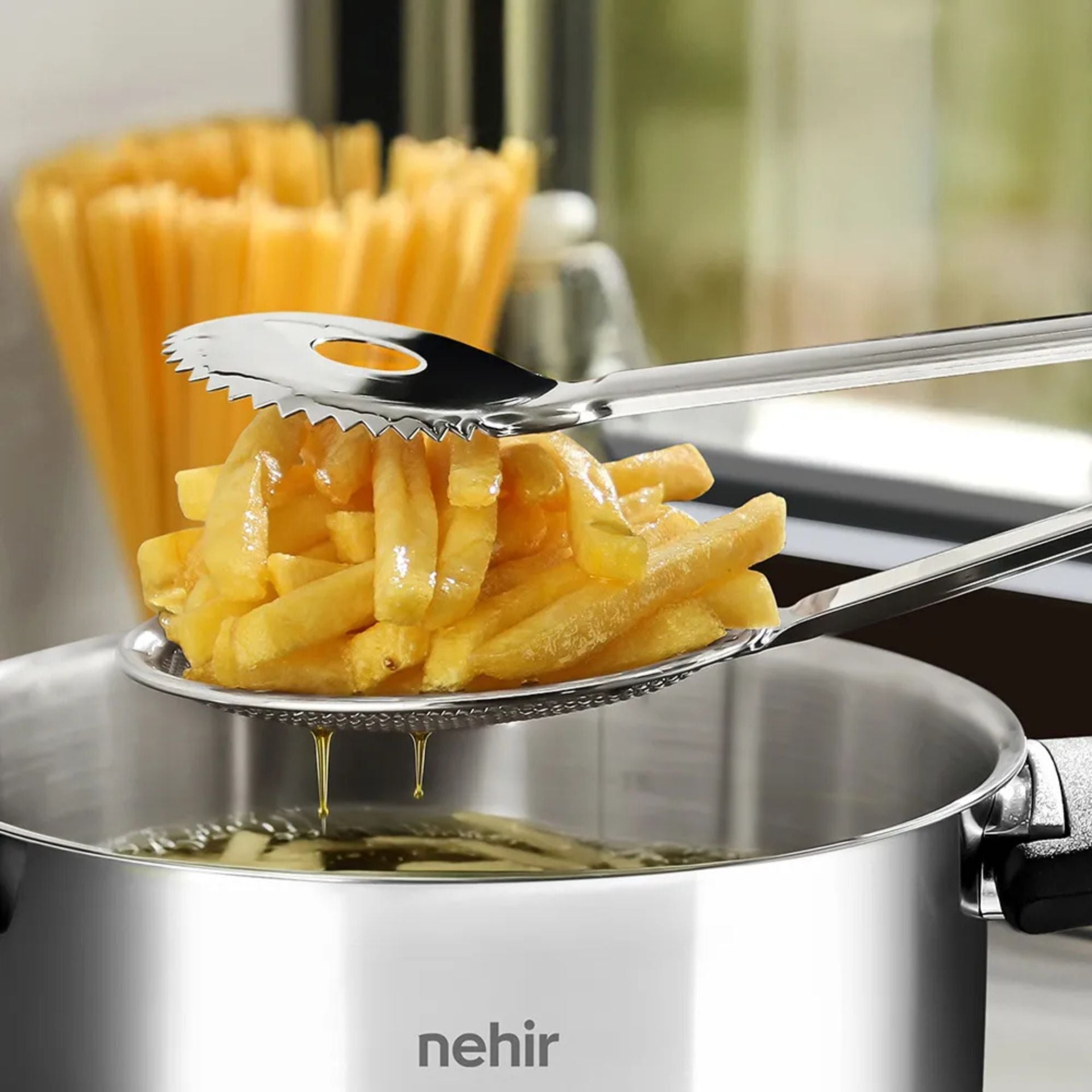 Süzgeçli Premium Nehir Kızartma Maşası