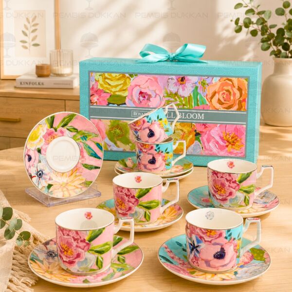 Full Bloom 6 Kişilik Kahve Fincan Takımı