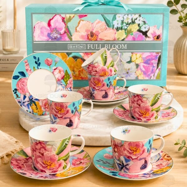 Full Bloom 6 Kişilik Çay Fincan Takımı