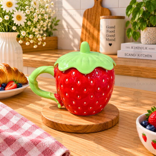Berry 380ml Kapaklı Seramik Kupa (0115)