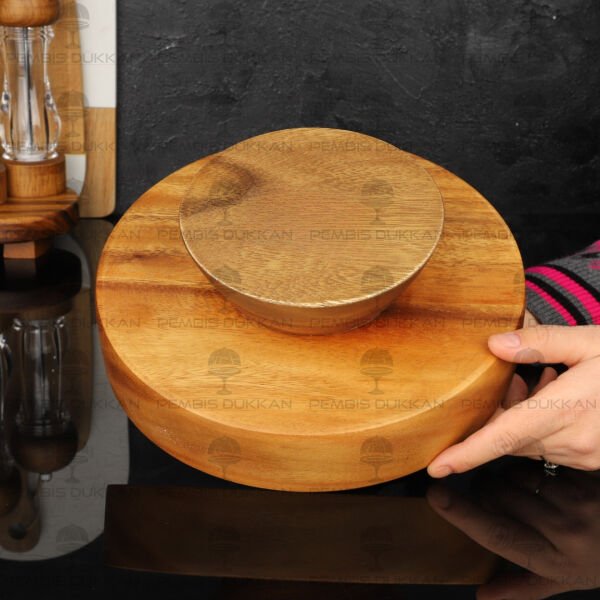 Filipin Akasyası 25cm Ayaklı Derin Salata - Meze Servis & Meyvelik (Aks146)