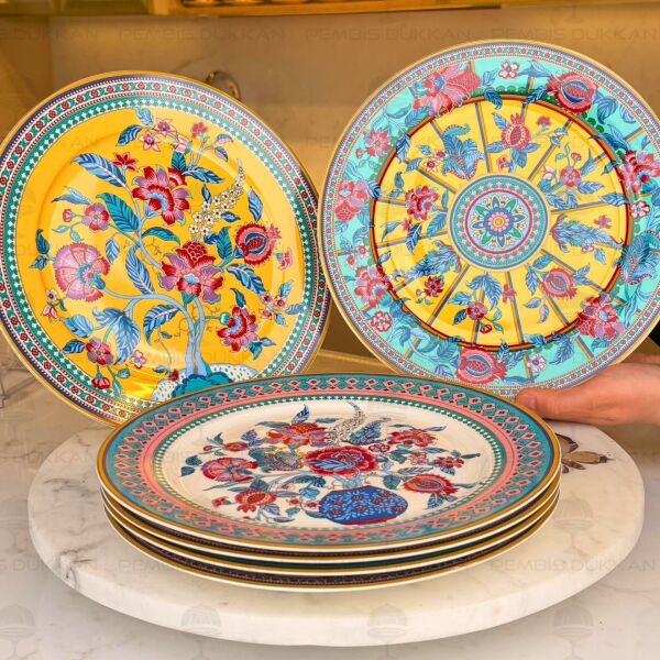 Flower Of Life 6'lı Servis Tabağı Takımı (003)