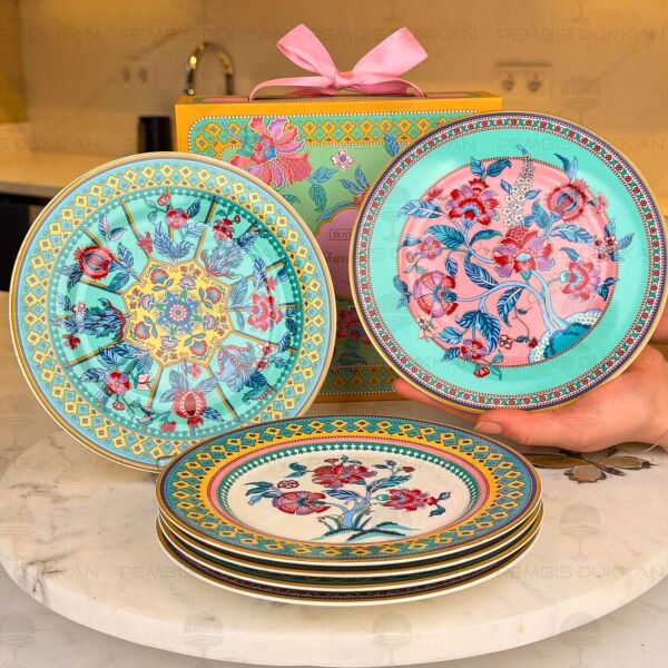 Flower Of Life 6'lı Pasta Tabağı Takımı (004)