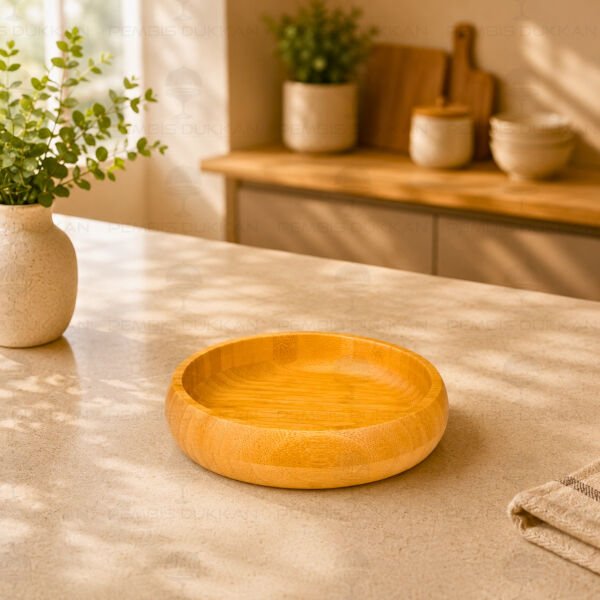 Bambu Yuvarlak 18cm Basık Kase (7b272)