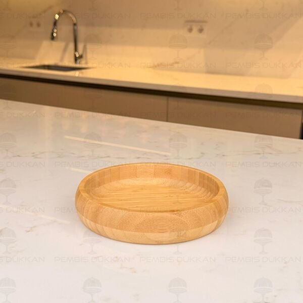 Bambu Yuvarlak 18cm Basık Kase (7b272)
