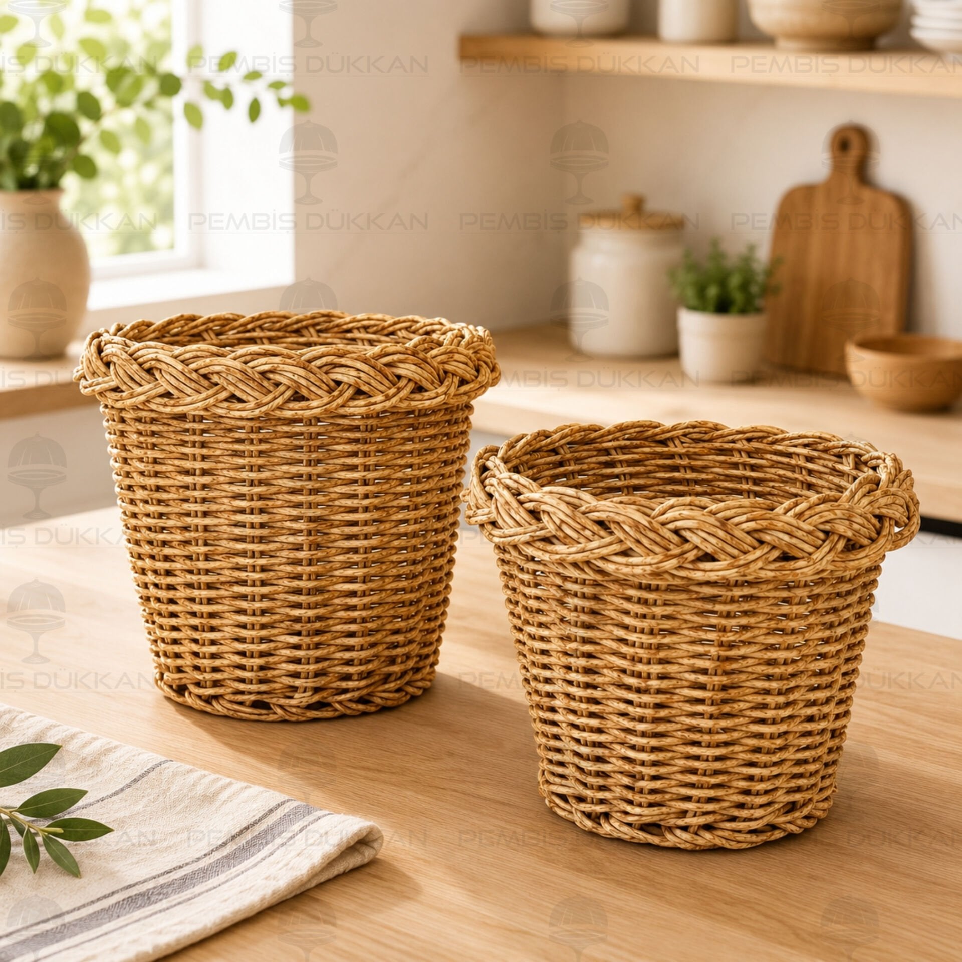 2'li Rattan Küçük Sepet 1538