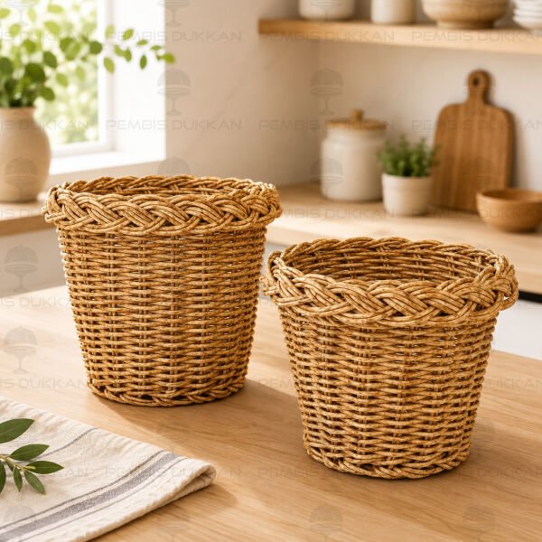2'li Rattan Küçük Sepet 1538