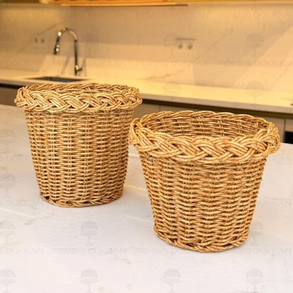 2li Rattan Küçük Sepet 1538