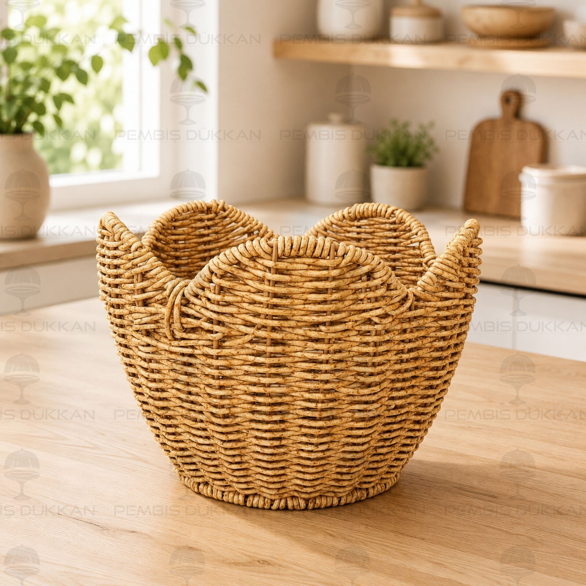 Rattan Yuvarlak Saksılık 1377