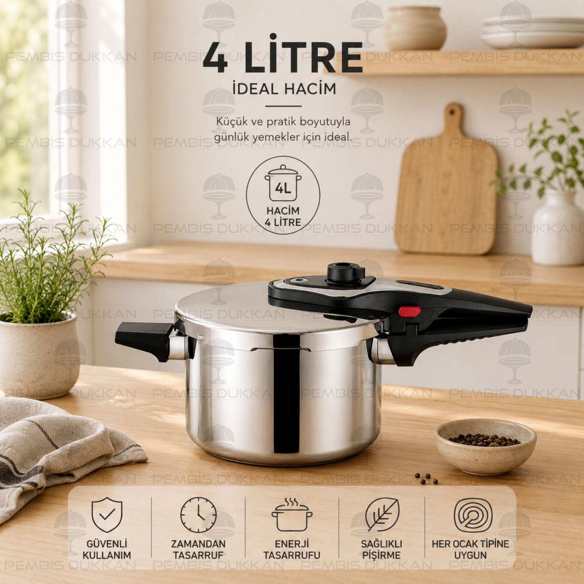 Falez Rapid 4 Litre Düdüklü Tencere