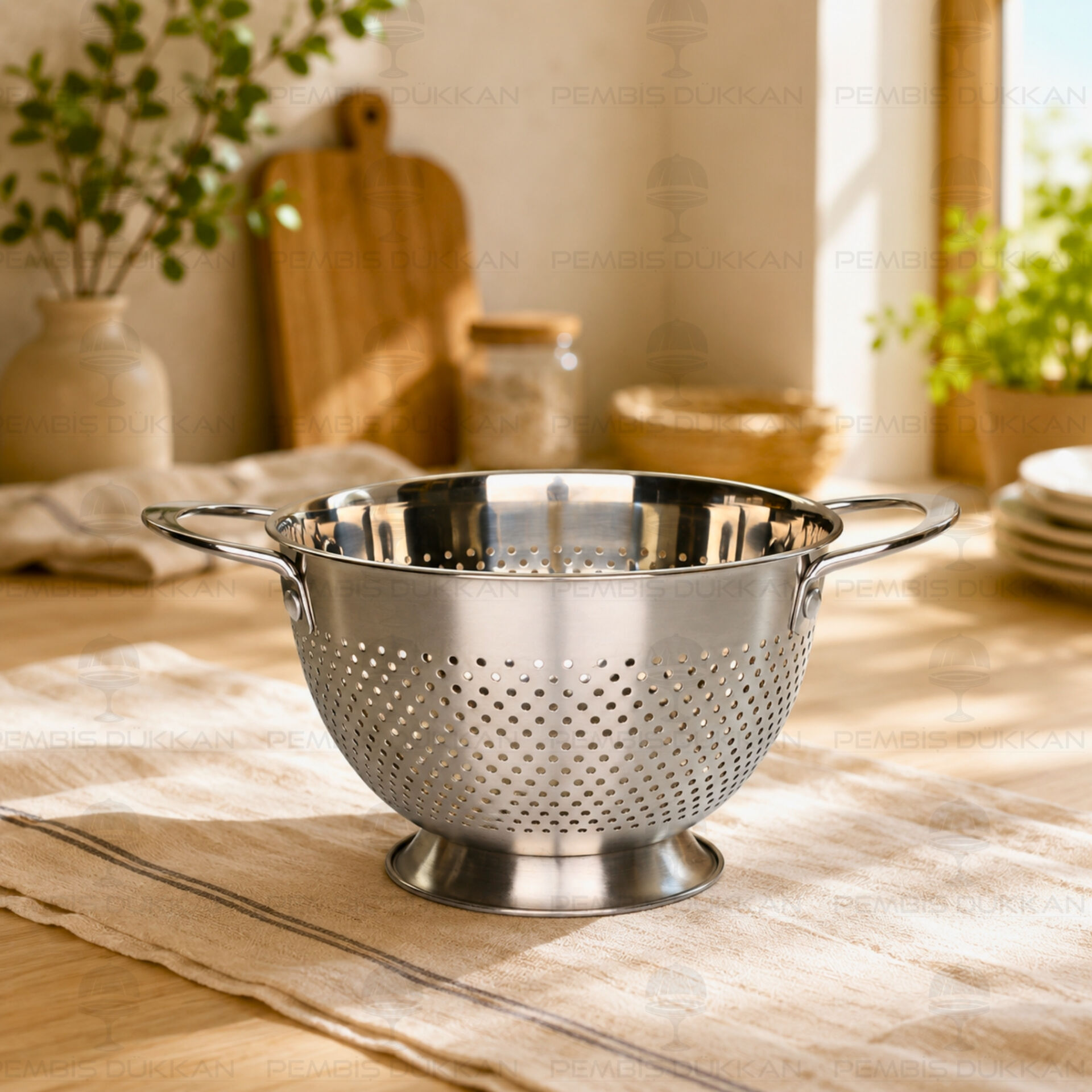 Gastro 18cm Ayaklı 18/10 Paslanmaz Çelik Süzgeç