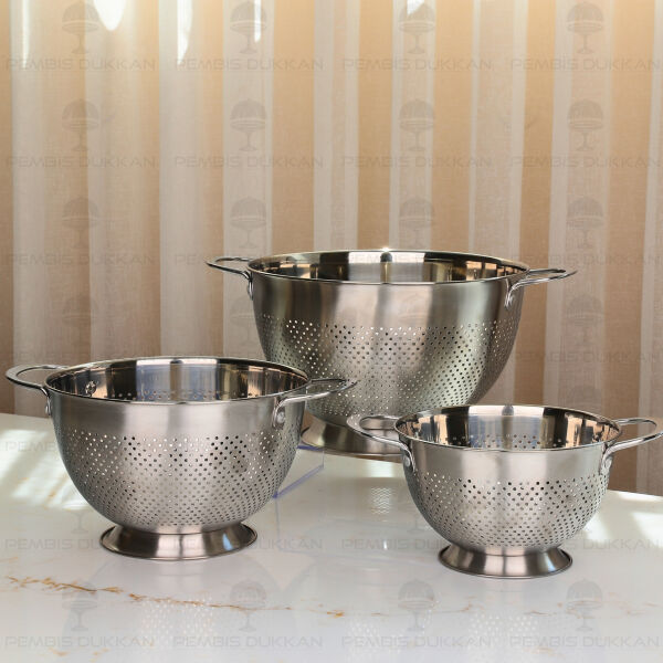 Gastro 18cm Ayaklı 18/10 Paslanmaz Çelik Süzgeç