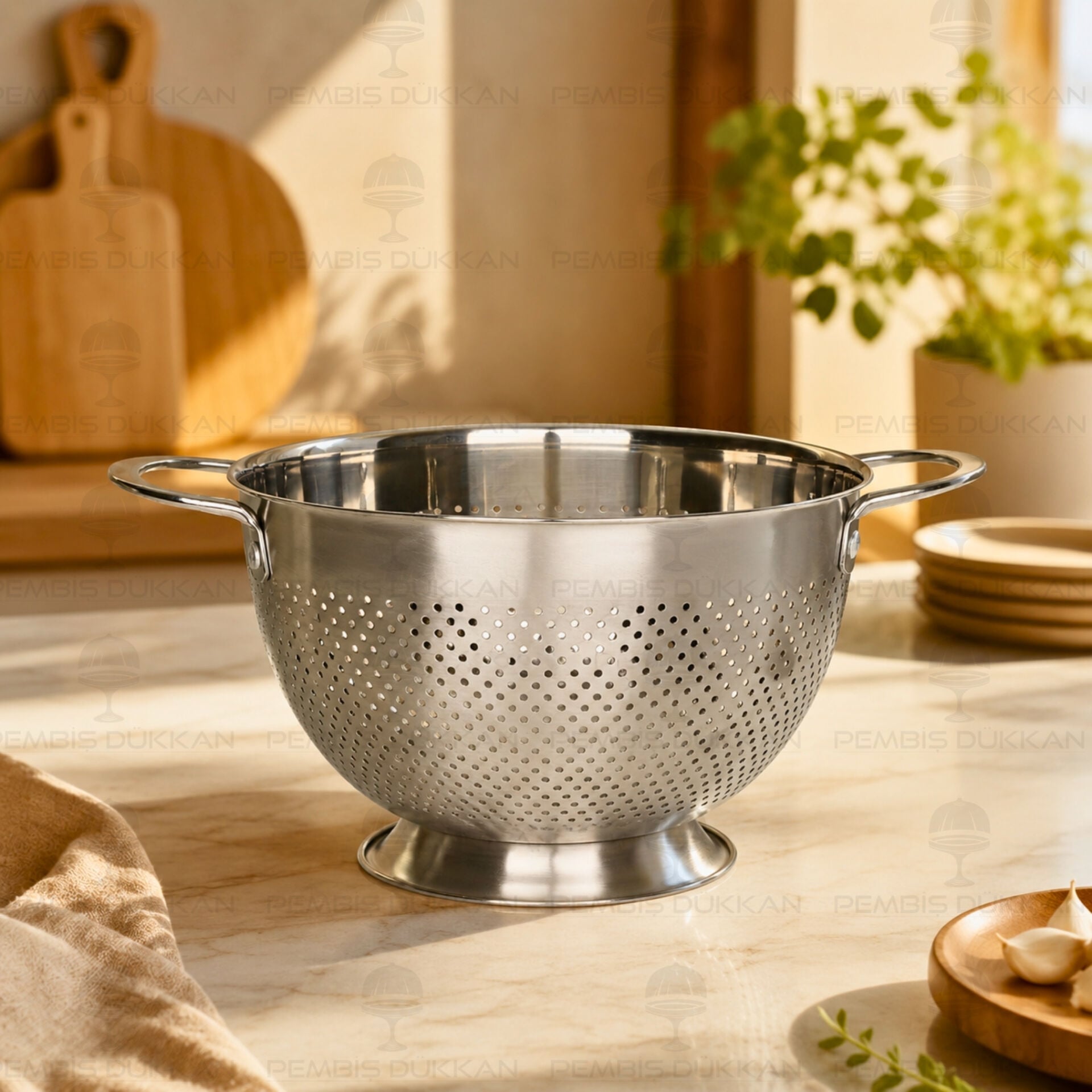 Gastro 22cm Ayaklı 18/10 Paslanmaz Çelik Süzgeç