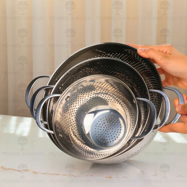 Gastro 22cm Ayaklı 18/10 Paslanmaz Çelik Süzgeç