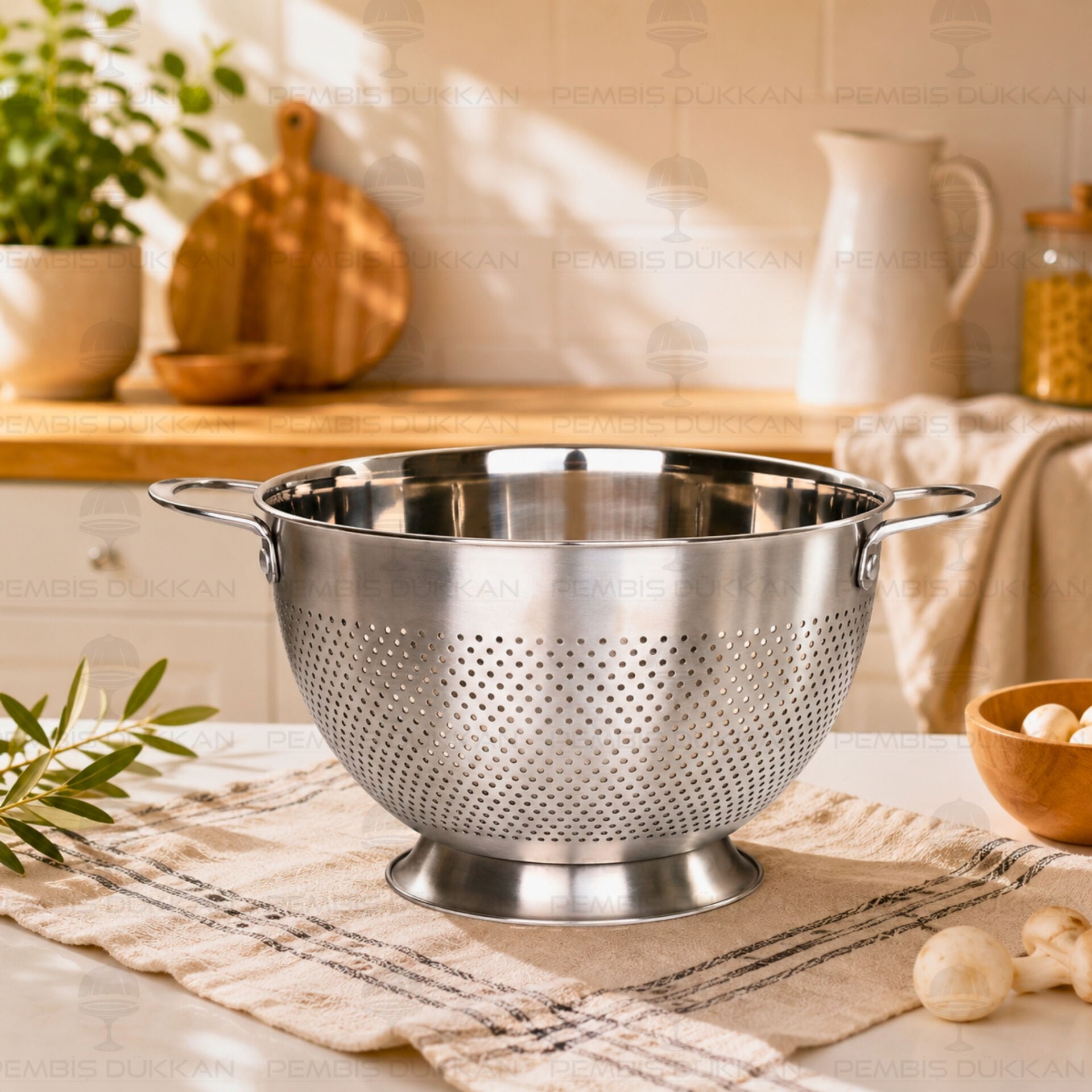 Gastro 26 cm Ayaklı 18/10 Paslanmaz Çelik Süzgeç