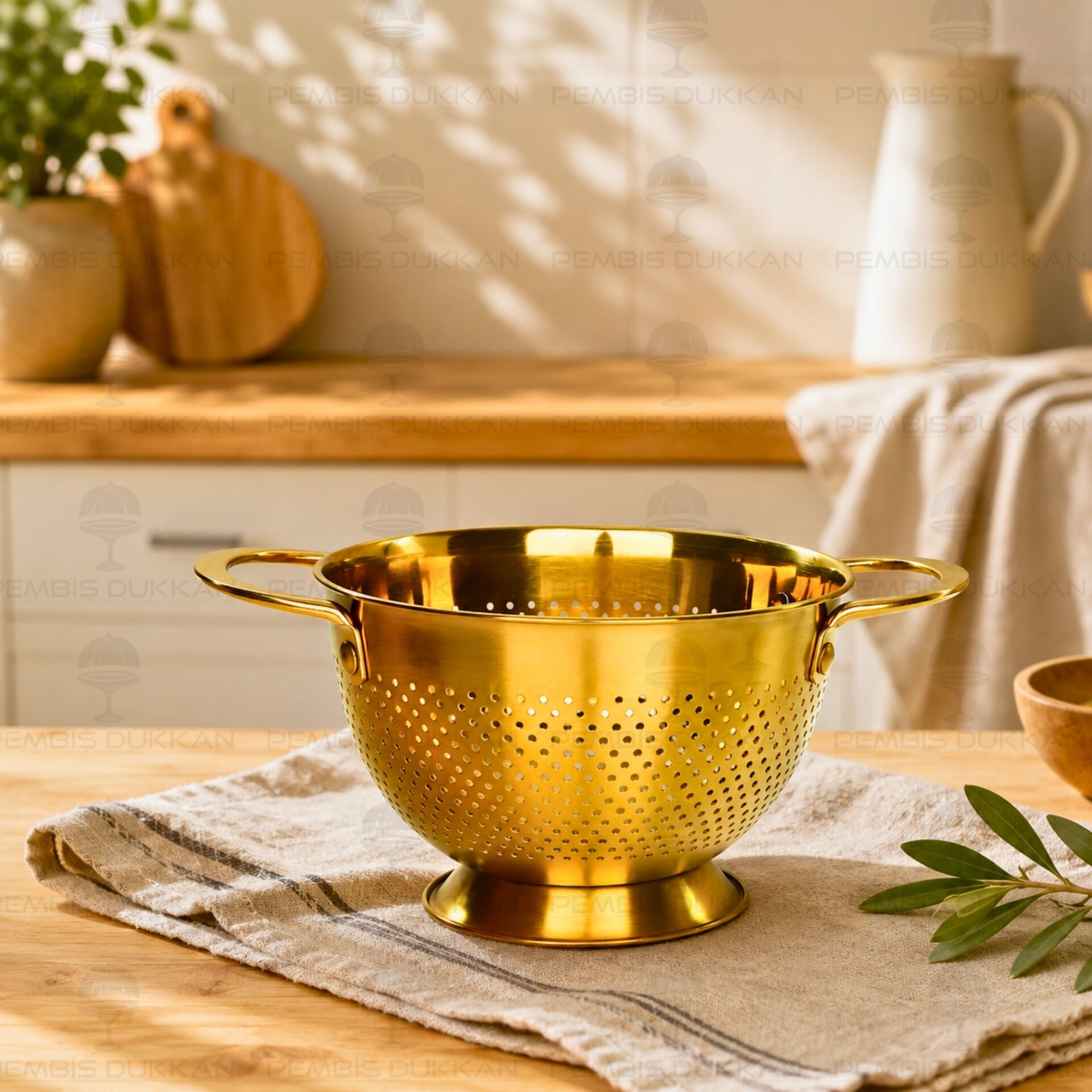 Gastro Gold 18 cm Ayaklı 18/10 Paslanmaz Çelik Süzgeç