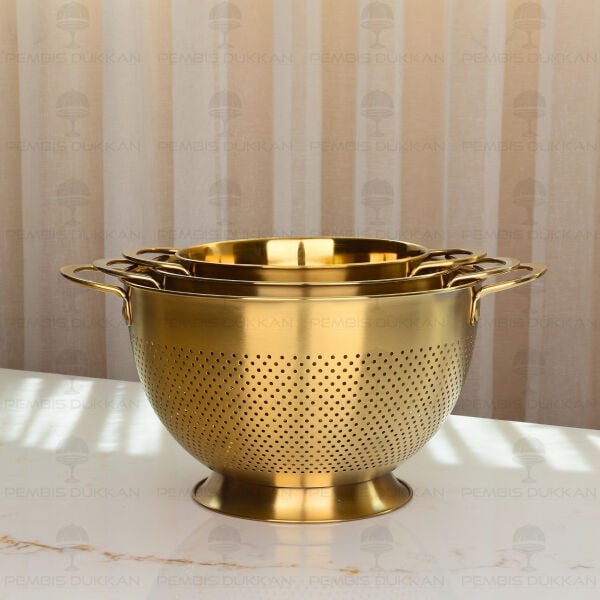 Gastro Gold 22 cm Ayaklı 18/10 Paslanmaz Çelik Süzgeç