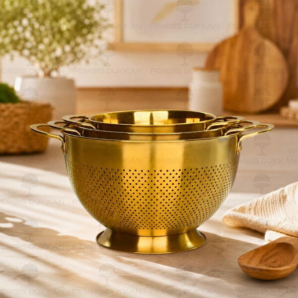 Gastro Gold 22 cm Ayaklı 18/10 Paslanmaz Çelik Süzgeç