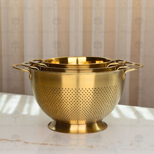 Gastro Gold 26 cm Ayaklı 18/10 Paslanmaz Çelik Süzgeç