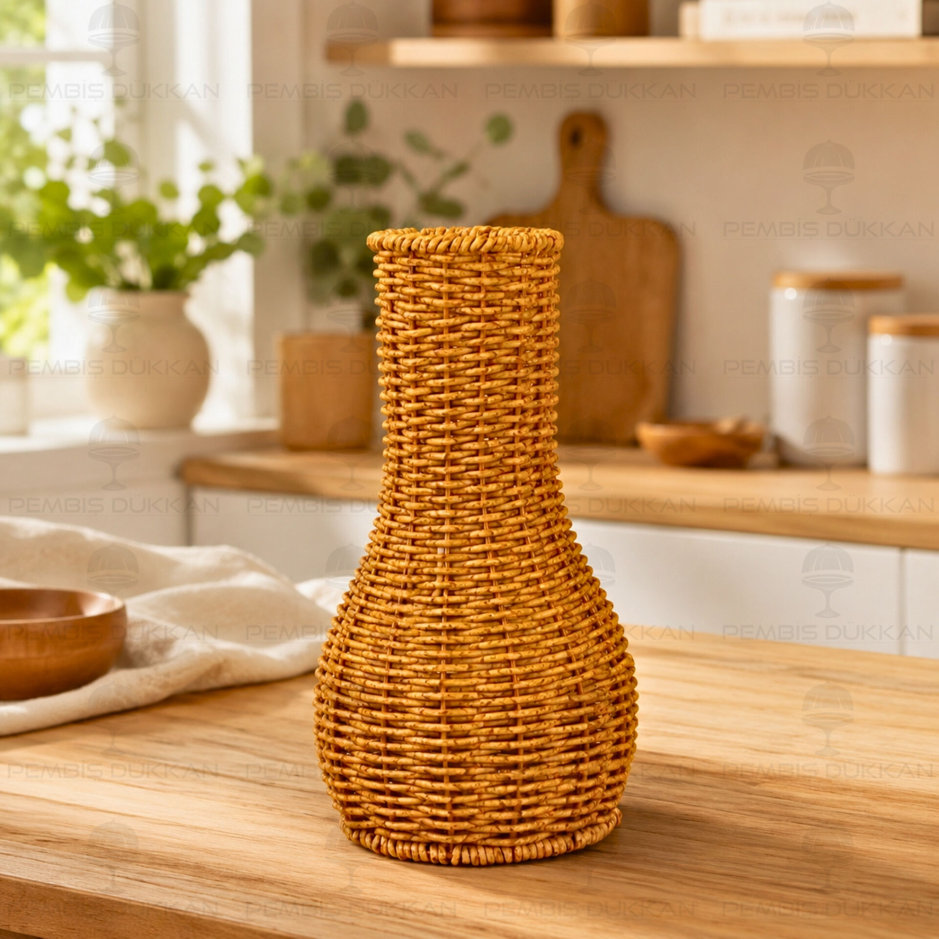 Dekoratif Rattan Örgü Vazo (1606)
