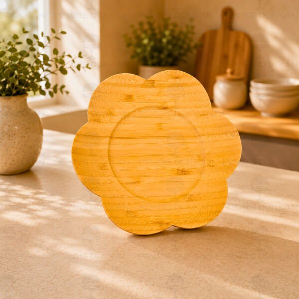 21cm Yuvarlak Bambu Çiçek Tabak (1621)