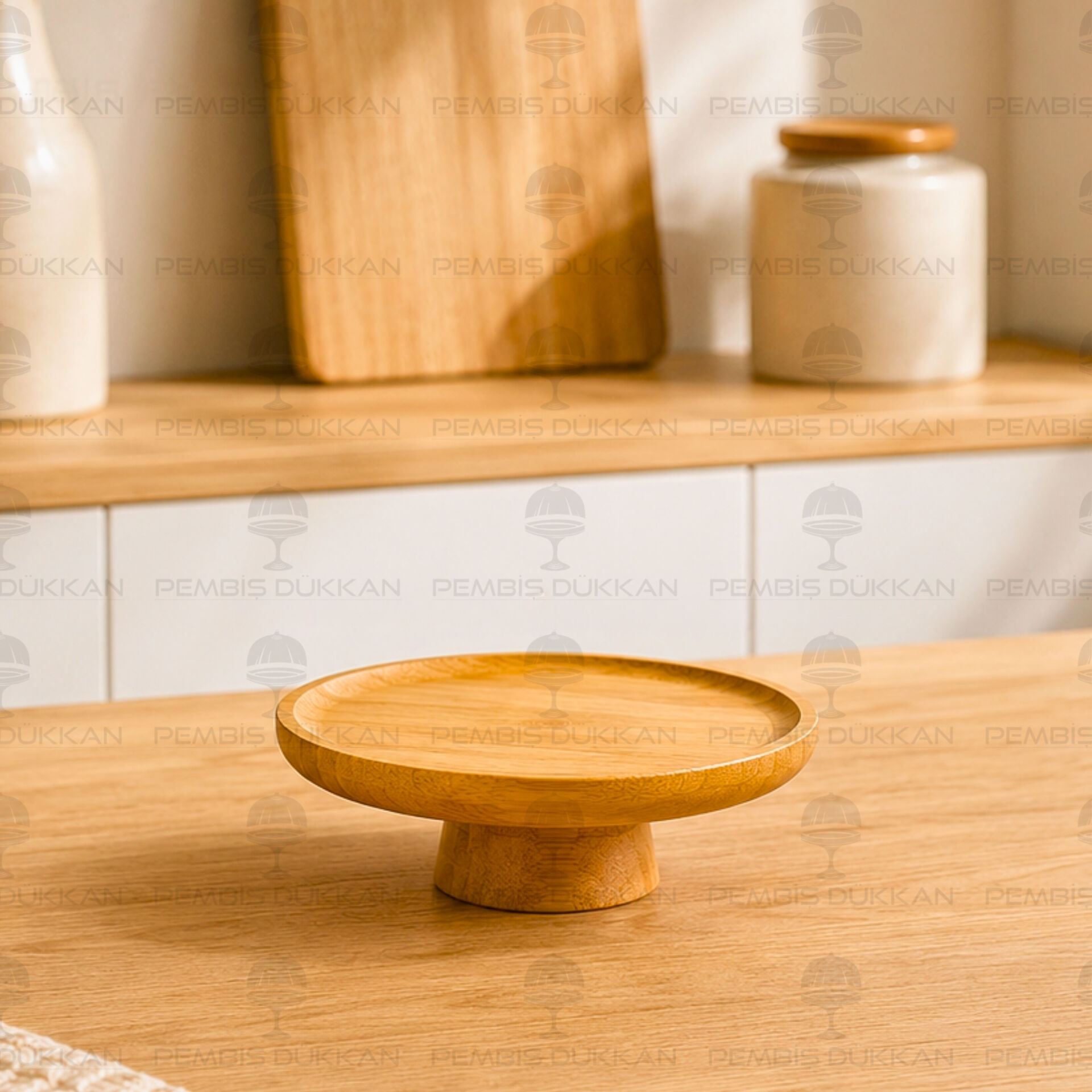 Bambu 17 cm Yuvarlak Çıkarılabilir Ayaklı Küçük Sunumluk