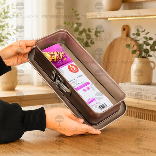 Actuel Dikdörtgen Baton Kelepçeli Kek Kalıbı 30x13cm